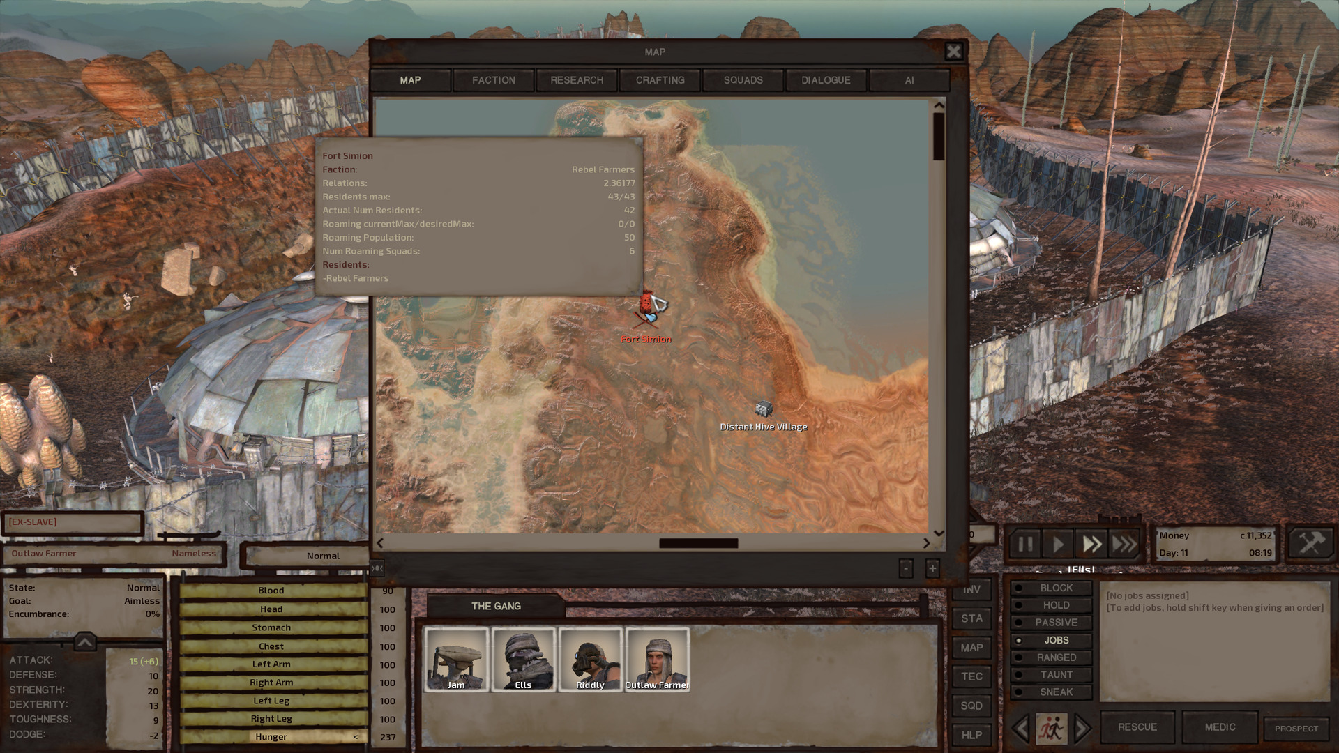 The map is open, naming this place Fort Simion. It is a short distance northwest of the Distant Hive Village, in the middle of a peninsula poking out from the northern edge of the continent into the sea.