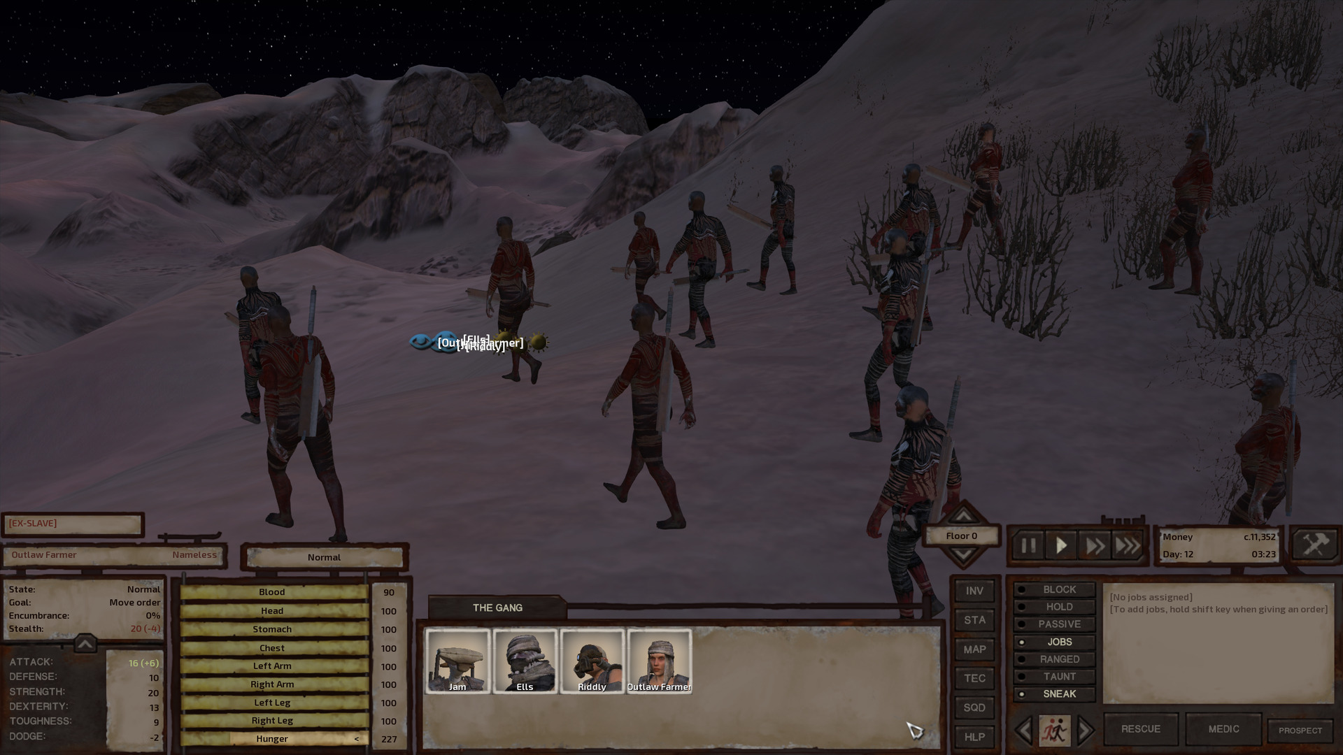 In the dead of night, cannibals trudge across the white sand.