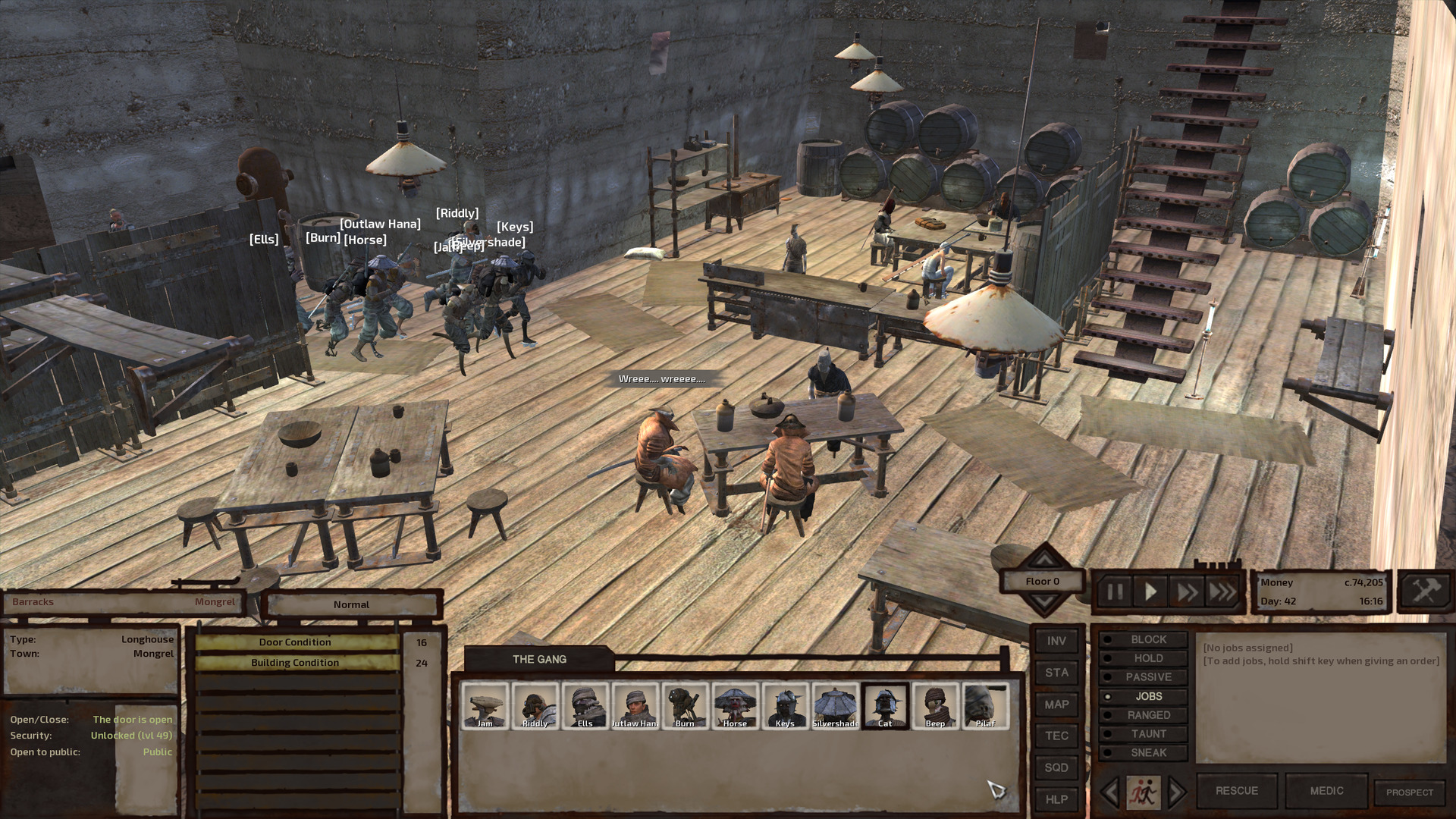 The gang runs into the bar, finding that the noise is coming from a hive soldier in an orange leather longcoat sitting at one of the tables. At the table with them are two other hivers: A hive prince in an orange leather longcoat and a tricorn hat and a second hive prince in a black leather jacket and a pot helm. It's the latter who will be trying to explain their drinking buddy's troubles.